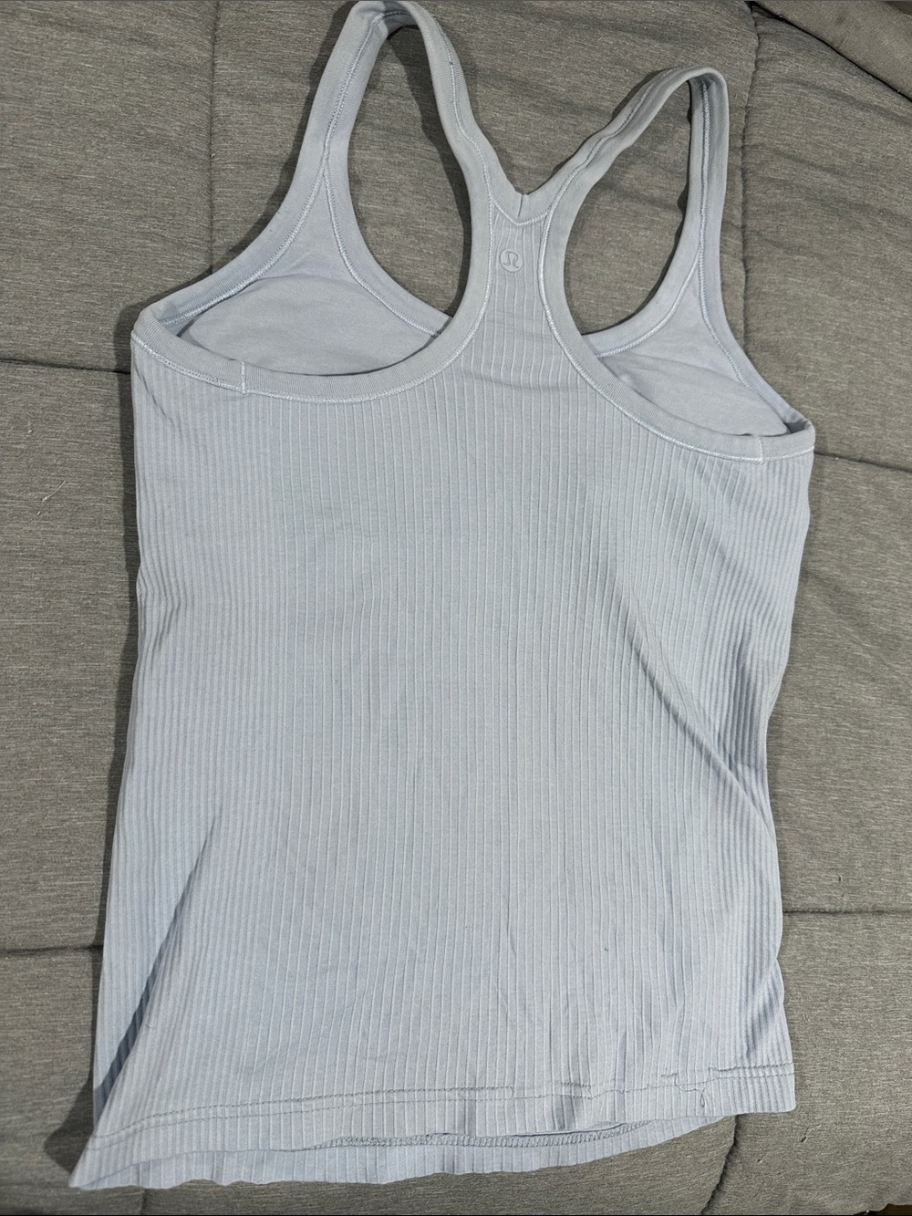 lululemon athletica Pale Blue Ribbed Racerback Tank